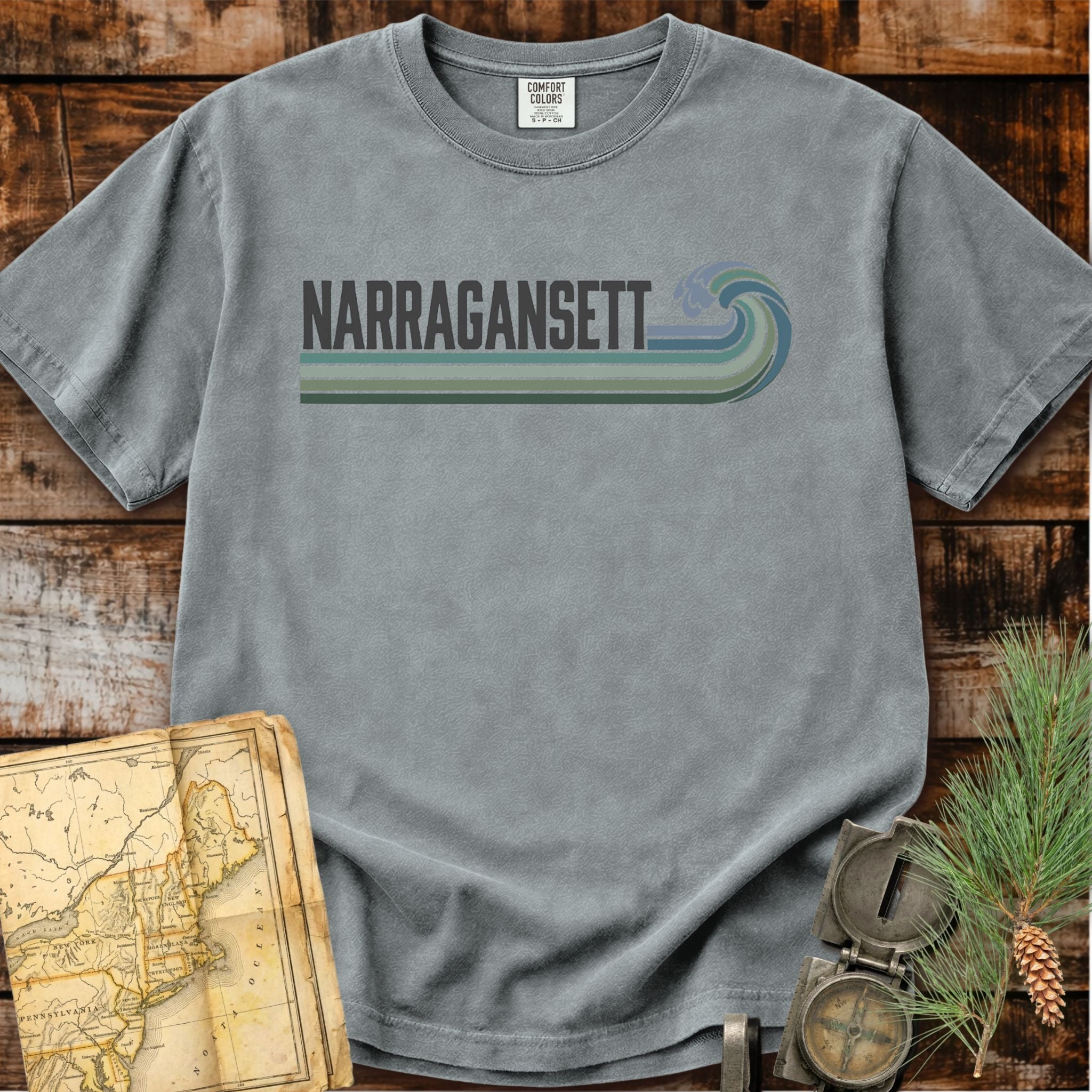 Narragansett Rhode Island | Surf Wave T-Shirt