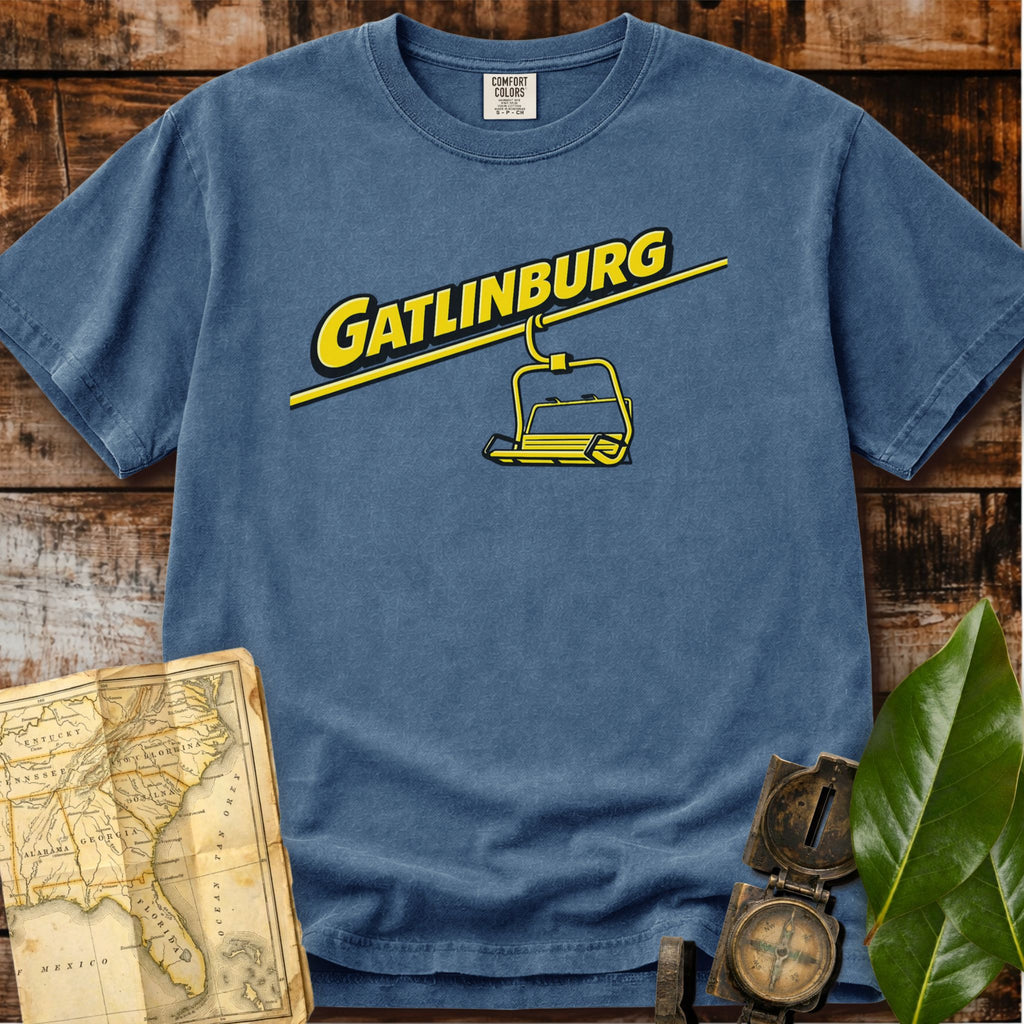 Gatlinburg Tennessee | Yellow Chairlift T-Shirt