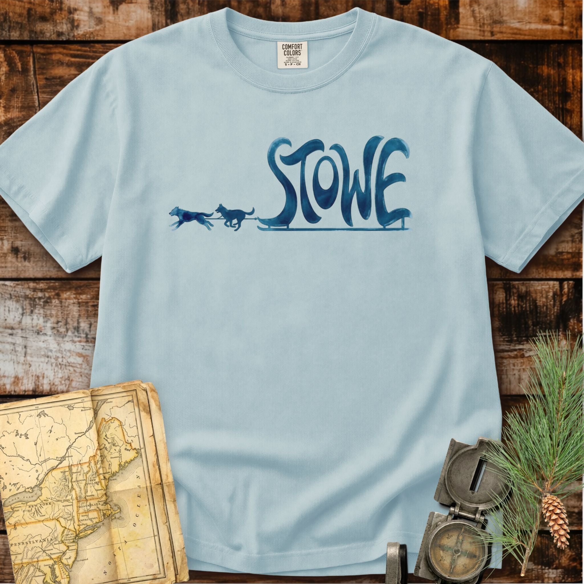Stowe Vermont | Dog Sled T-Shirt