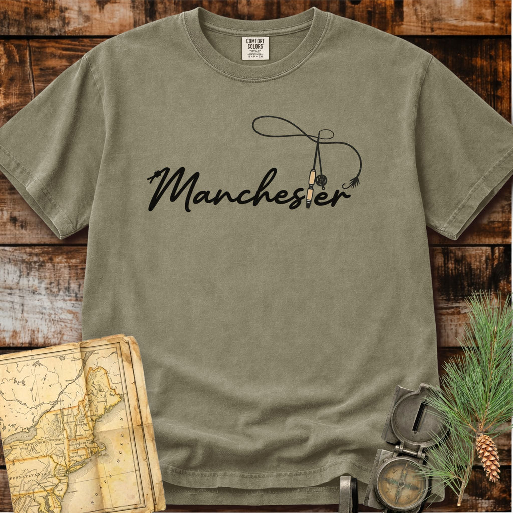 Manchester Vermont | Fly Fishing Rod T-Shirt