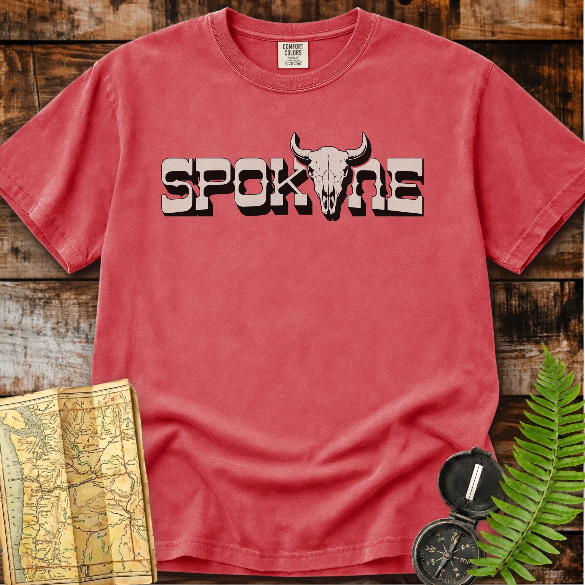 Spokane Washington | Bison Skull T-Shirt