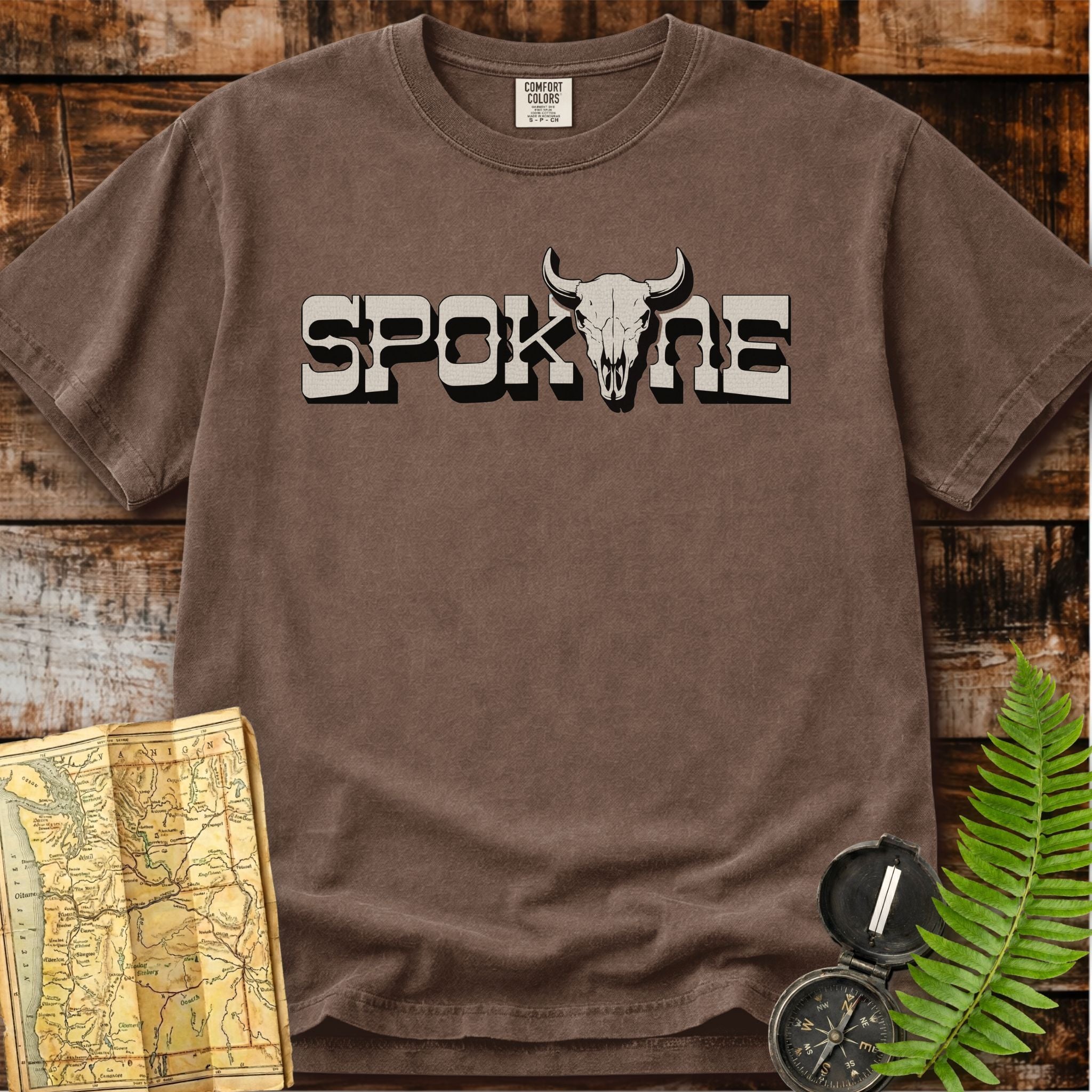 Spokane Washington | Bison Skull T-Shirt