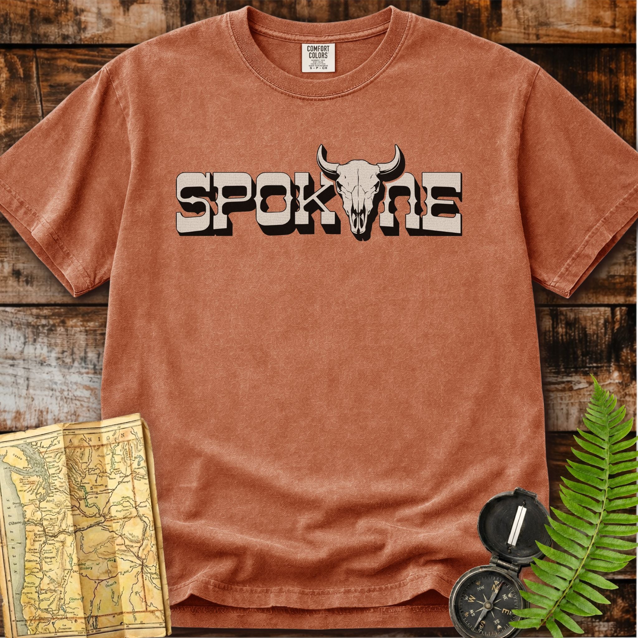 Spokane Washington | Bison Skull T-Shirt