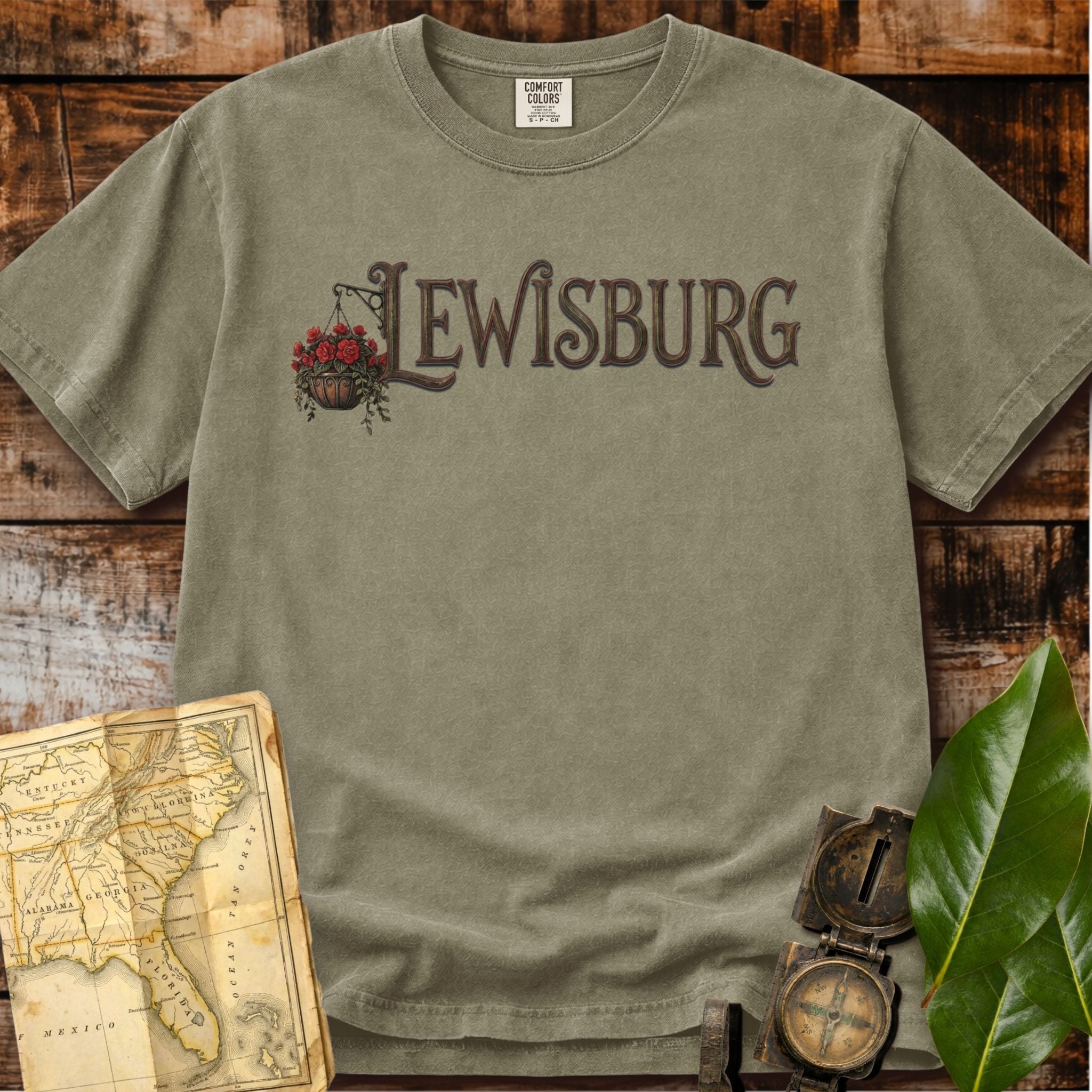 Lewisburg West Virginia | Begonia Hanging Basket T-Shirt