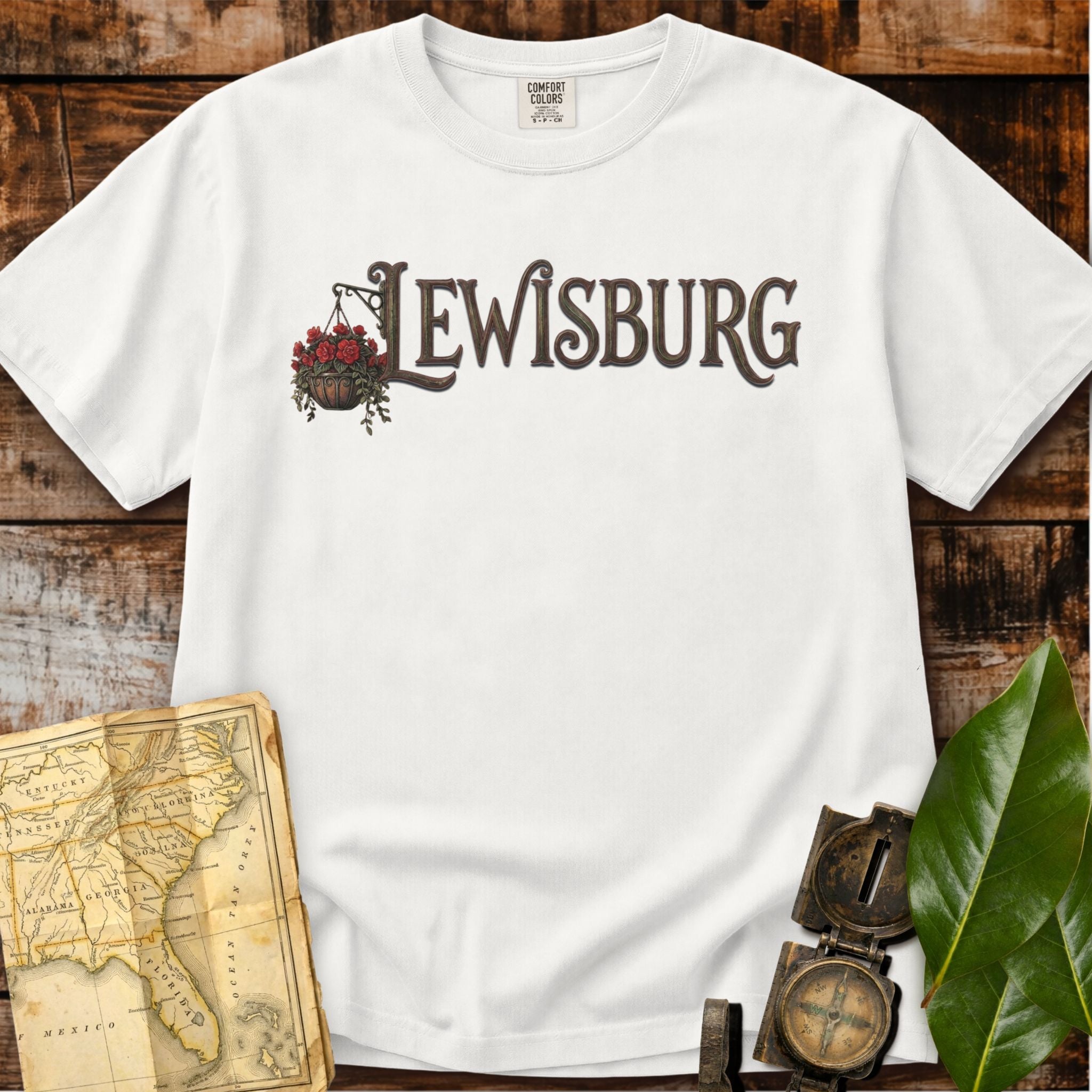 Lewisburg West Virginia | Begonia Hanging Basket T-Shirt