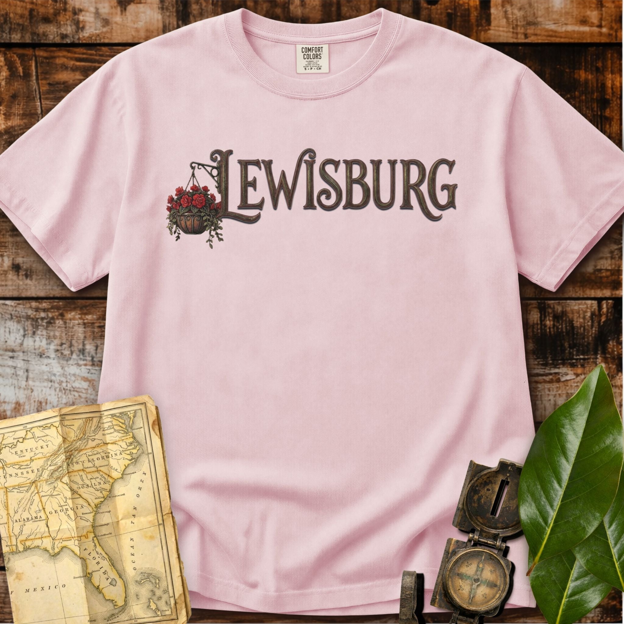 Lewisburg West Virginia | Begonia Hanging Basket T-Shirt