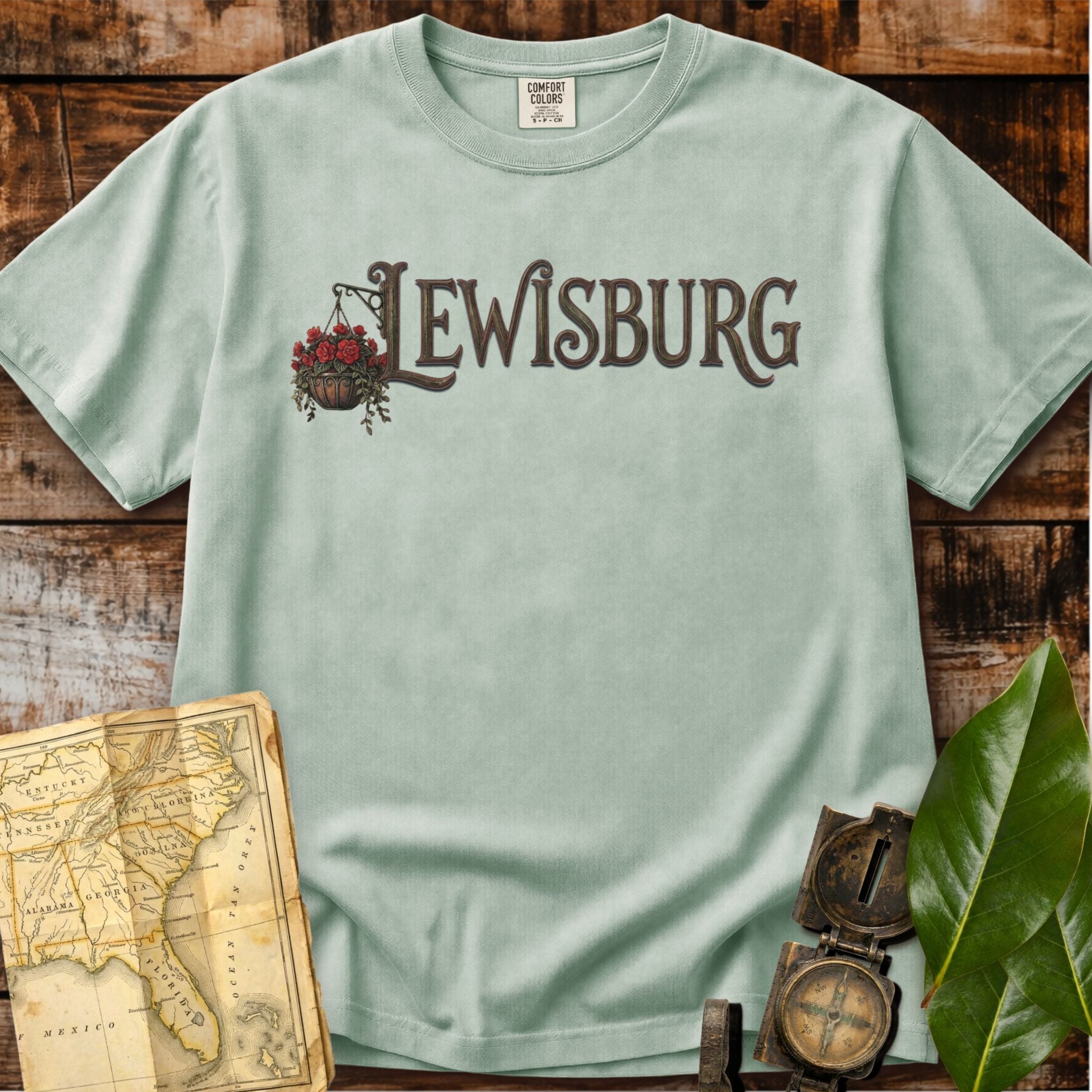 Lewisburg West Virginia | Begonia Hanging Basket T-Shirt