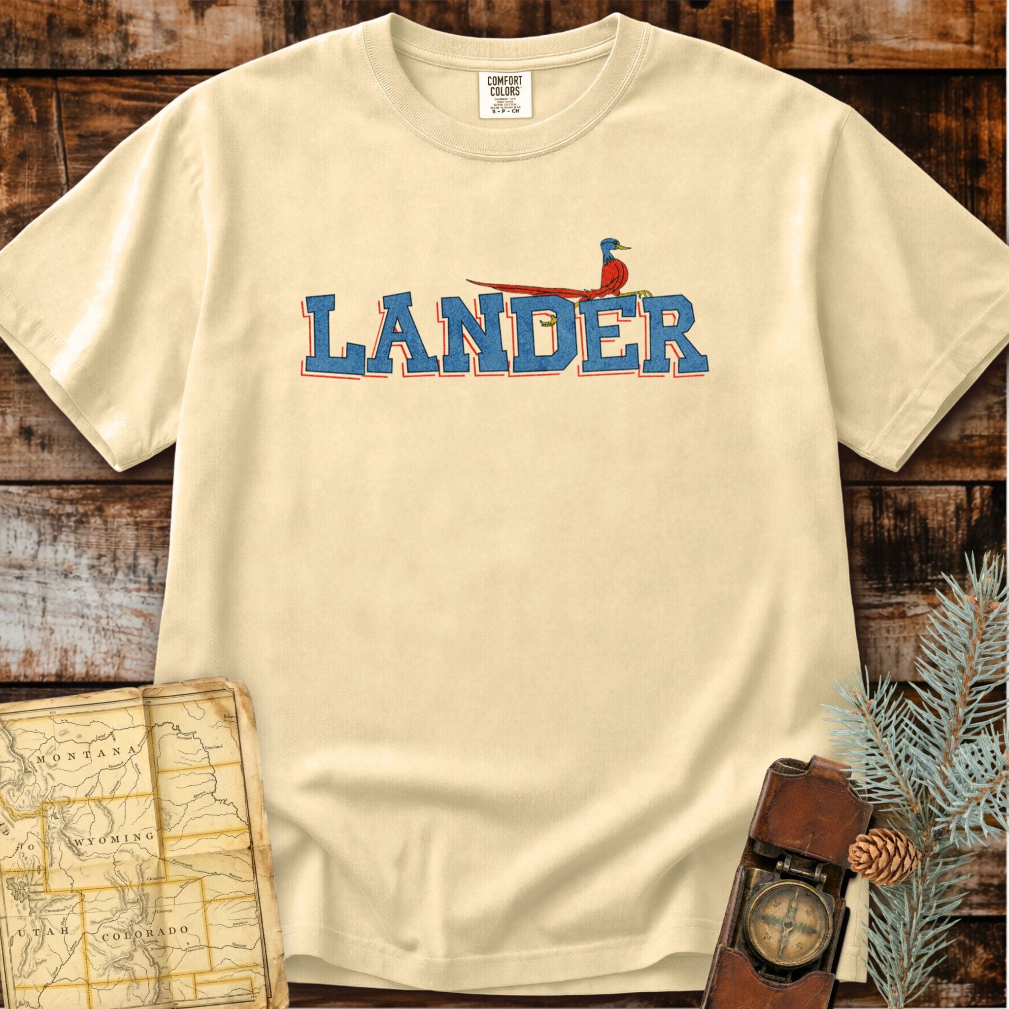 Lander Wyoming | Roadrunner Sign T-Shirt