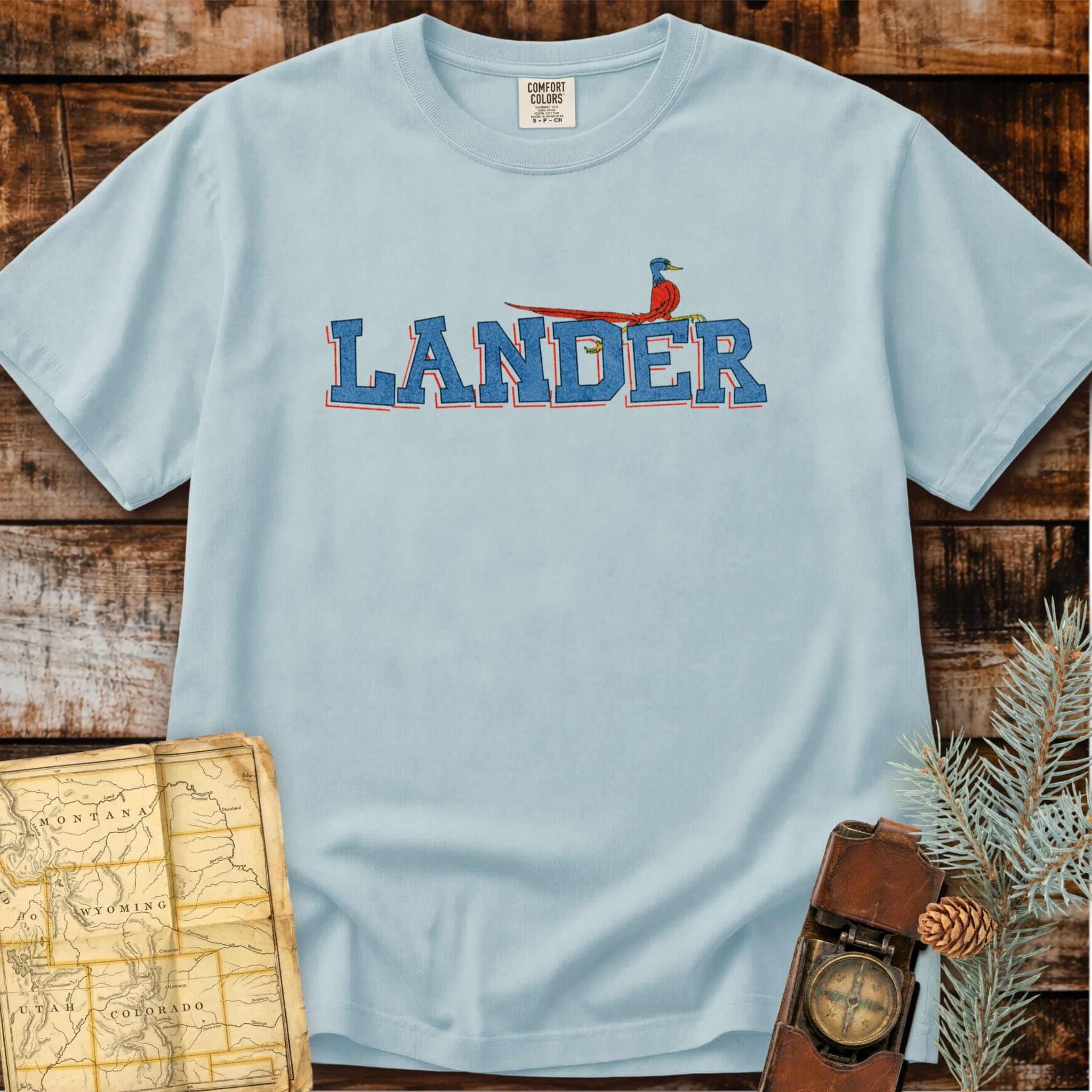 Lander Wyoming | Roadrunner Sign T-Shirt