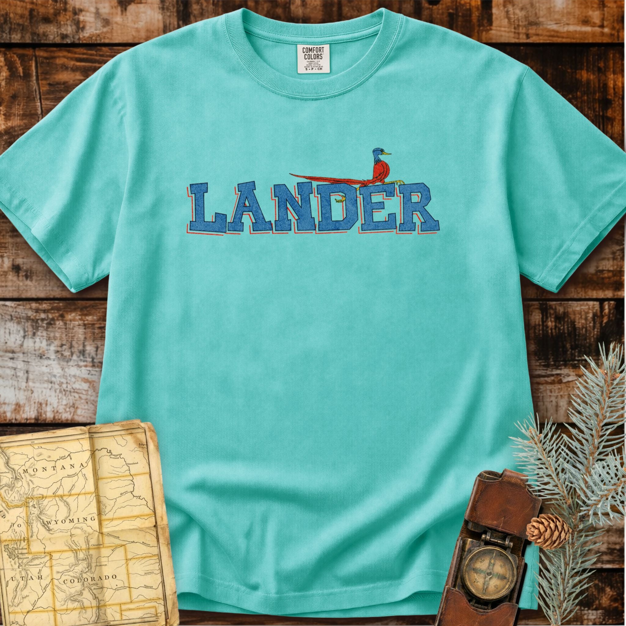 Lander Wyoming | Roadrunner Sign T-Shirt