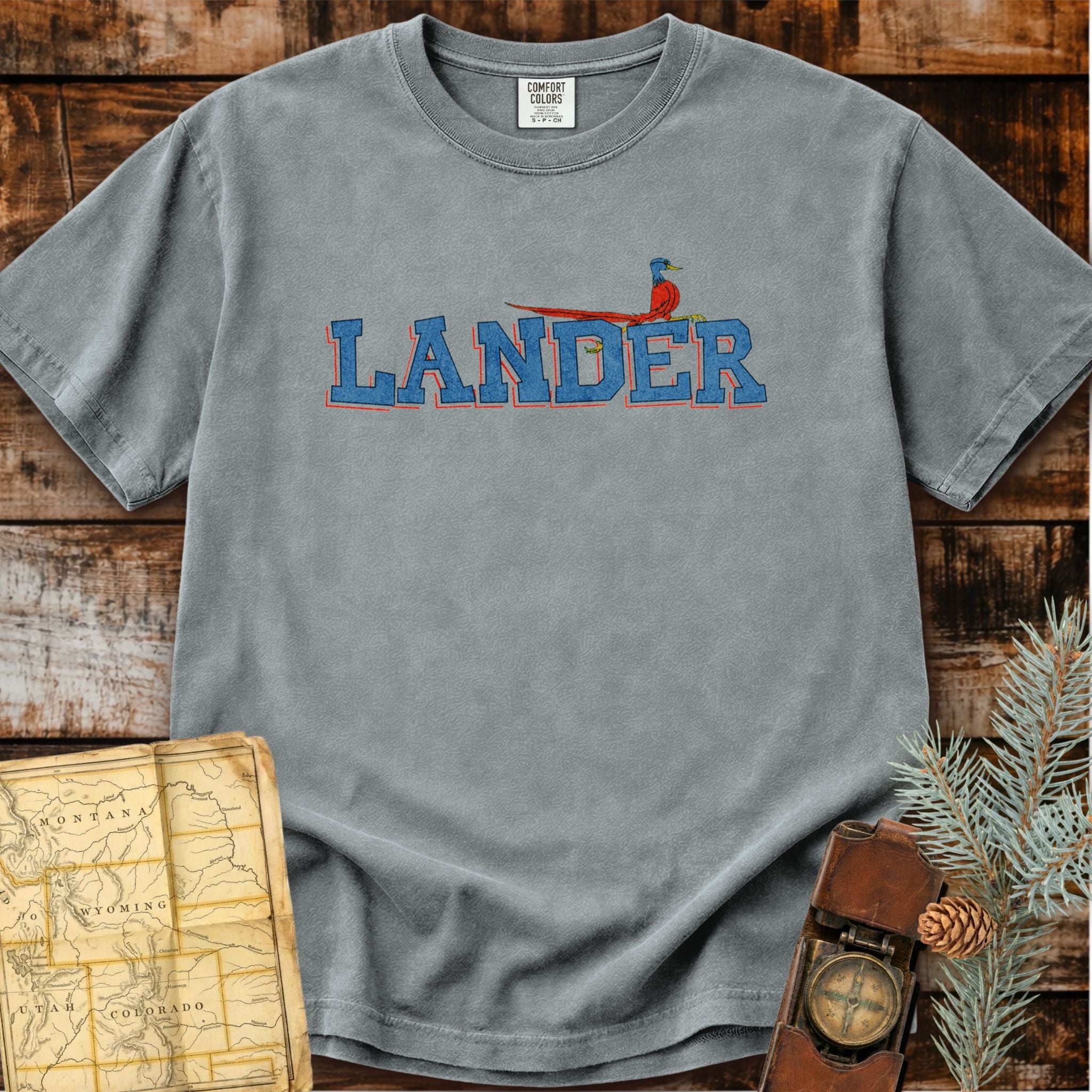 Lander Wyoming | Roadrunner Sign T-Shirt