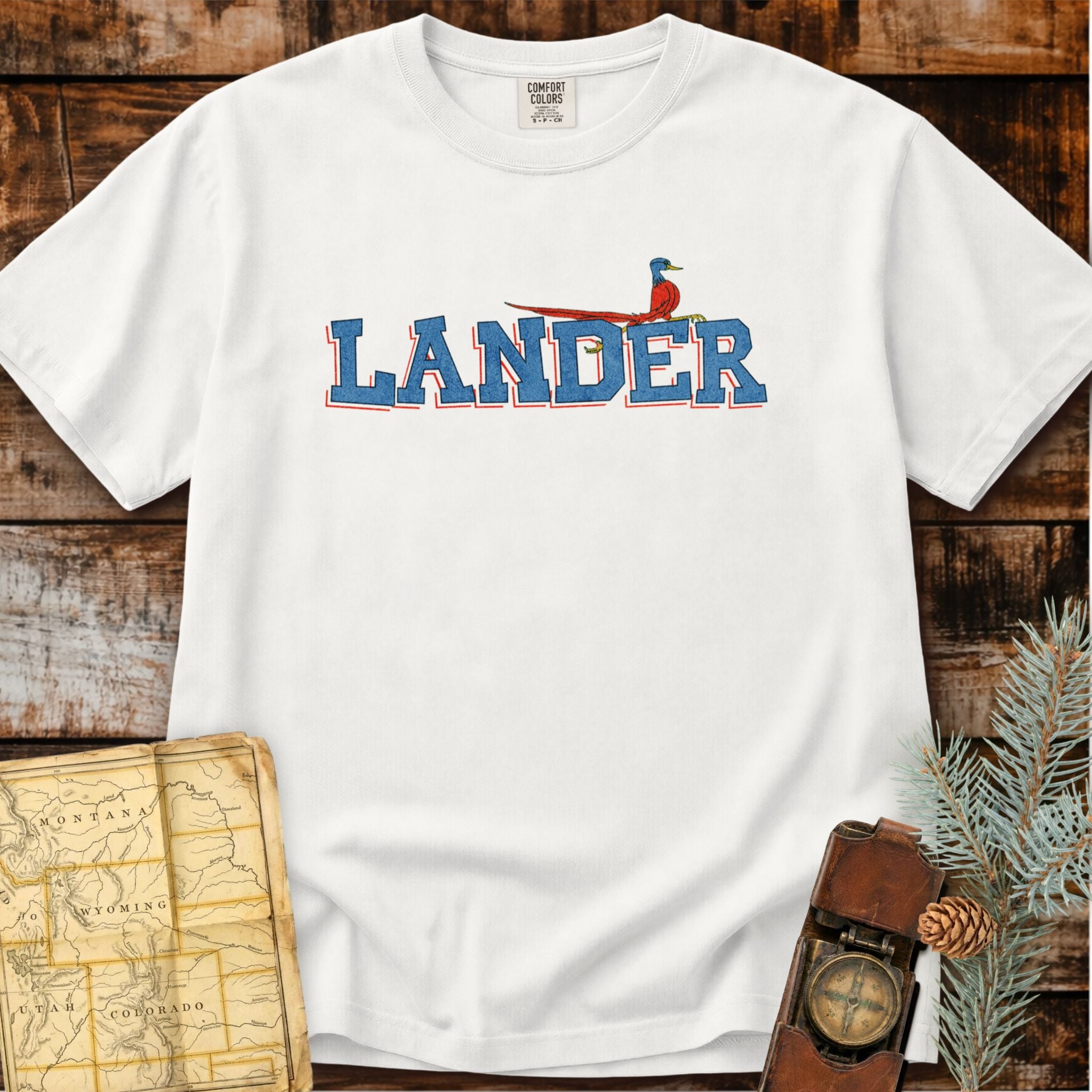 Lander Wyoming | Roadrunner Sign T-Shirt