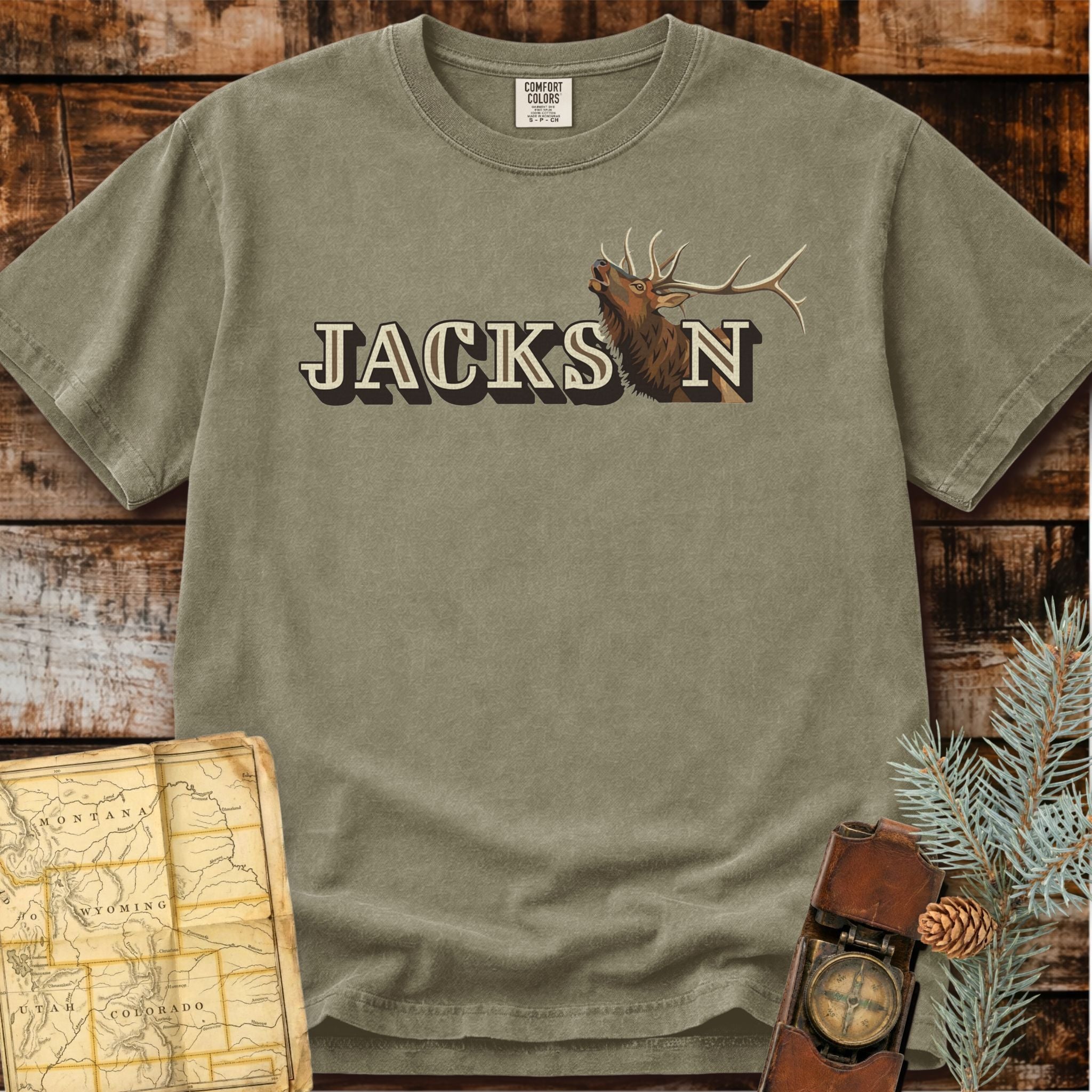 Jackson Wyoming | Bugling Elk T-Shirt