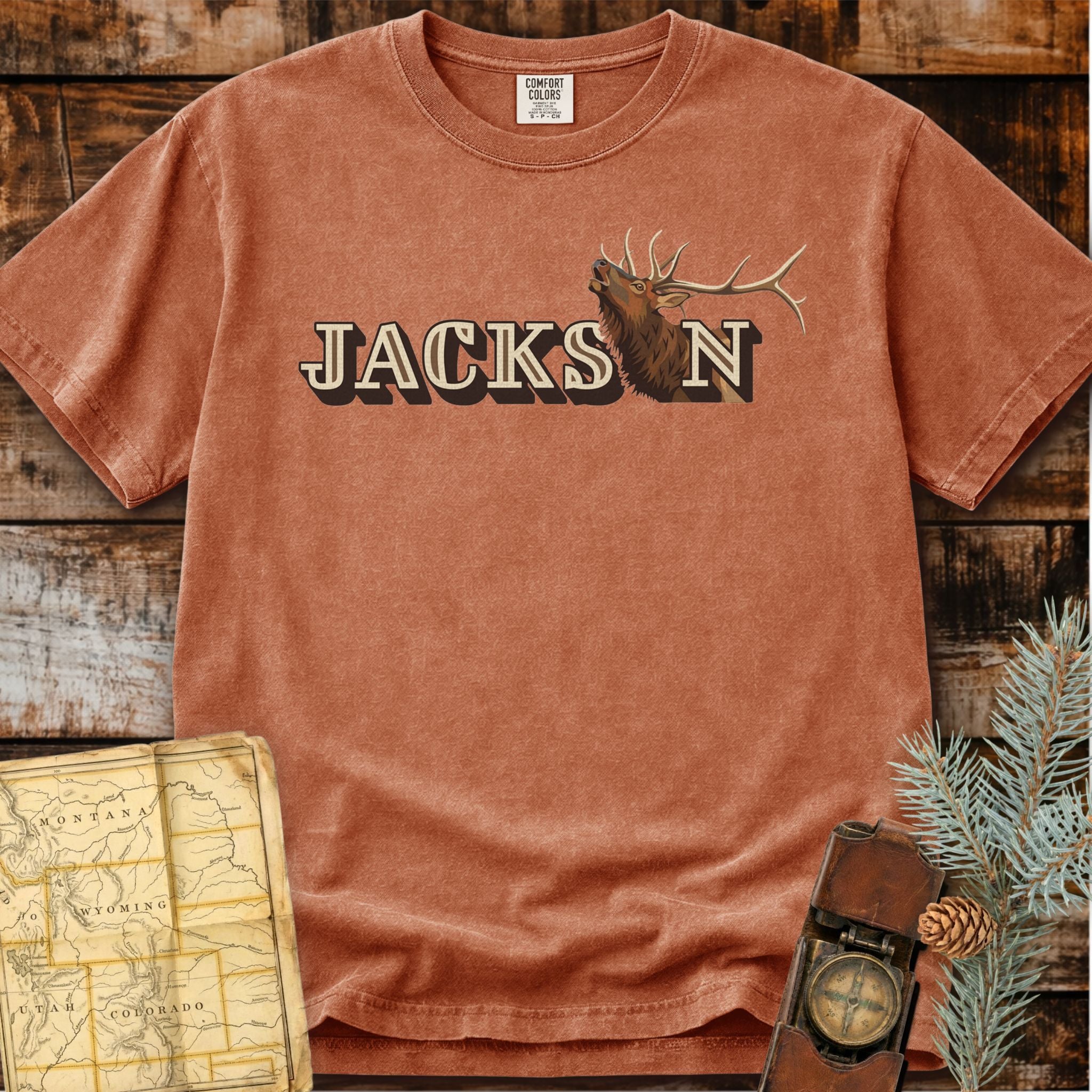Jackson Wyoming | Bugling Elk T-Shirt